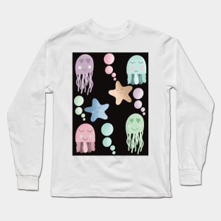 Ocean Doodles #1b Long Sleeve T-Shirt